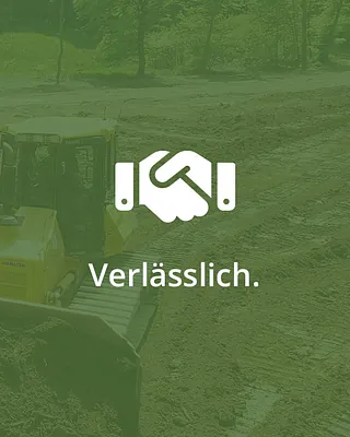 Handschütteln-Icon und Text "Verlässlich."